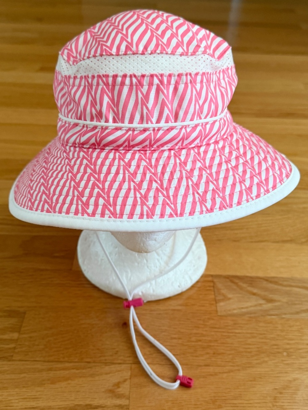 Sunday Afternoons Girls Sun Hat Size Large Ages 6-12 Years Pink White